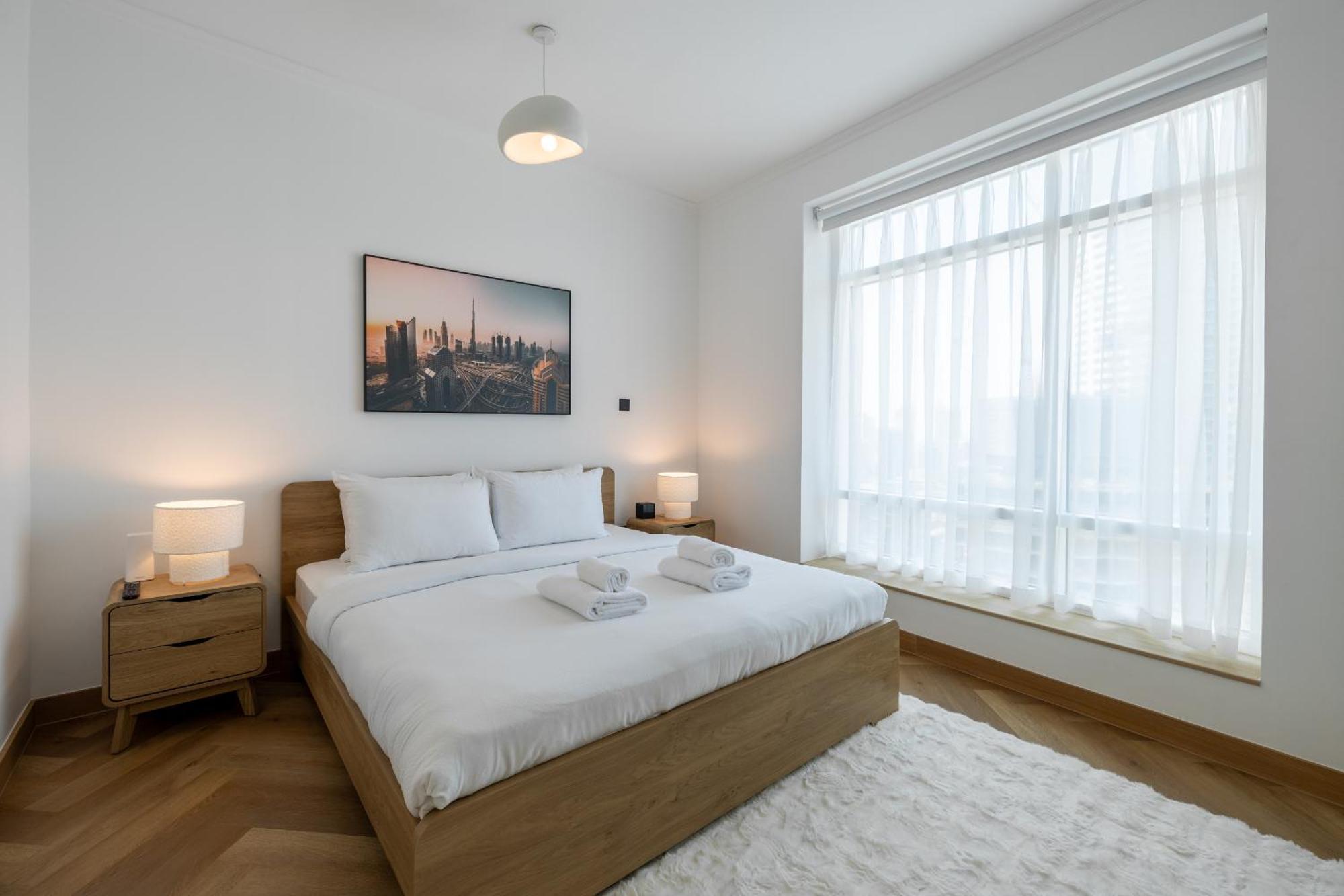 Upgraded Apartment With Stunning Burj Khalifa View Dubái Exterior foto